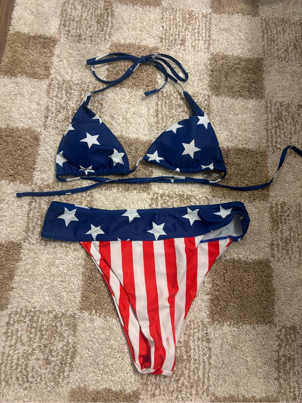 Star-Spangled Flag Triangle Bikini